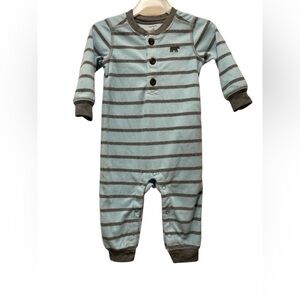 Carter’s Striped Blue and Gray Kids One Piece size 12 months
